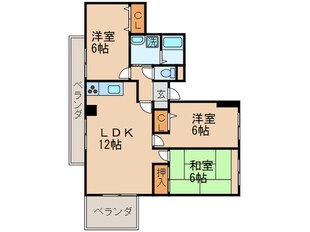 ひまわりハイツ日の出の物件間取画像